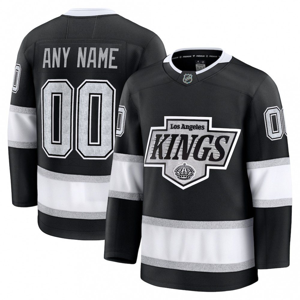 Youth Los Angeles Kings Home Premium Custom Jersey - Black-Pro Kit Vault | Brand New 26/27 Sports Jerseys